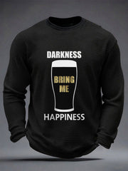 Men's Darkness Bring Me Happiness Waffle Long Sleeve T-Shirt