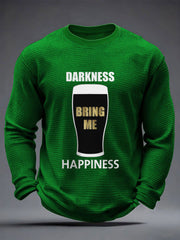 Men's Darkness Bring Me Happiness Waffle Long Sleeve T-Shirt