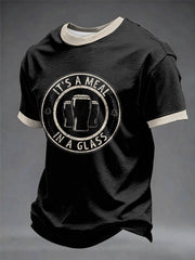Men's It's A Meal In A Glass Printed short sleeves t-shirt