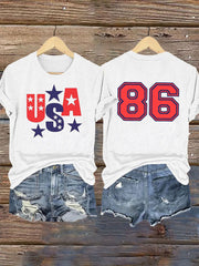 Women's American Hockey Print Casual T-Shirt
