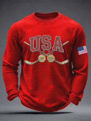 Men's American Hockey Printed Casual T-Shirt