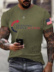 Men's Charlie Kirk Turning Point USA Trump Commemorative T-Shirt