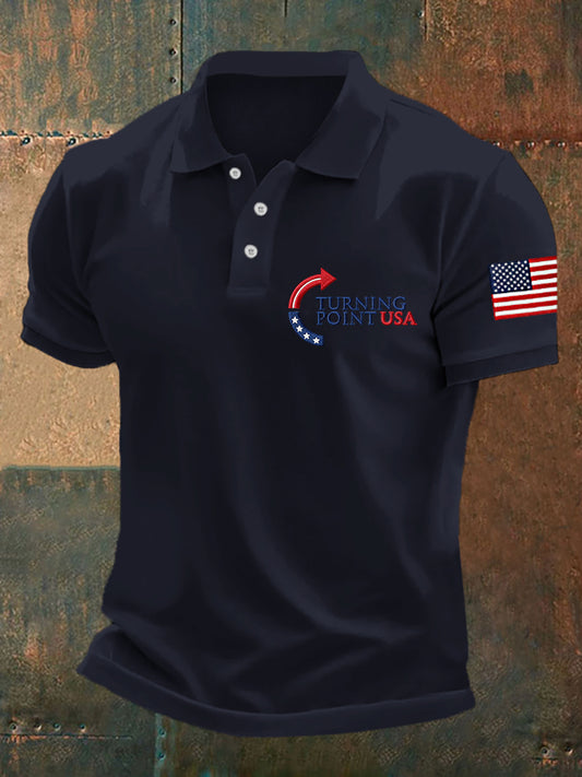 Men's Charlie Kirk Turning Point USA Trump Commemorative Shirt