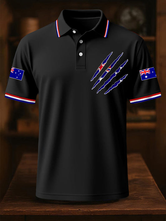 Men's Australian Flag Print Casual Top