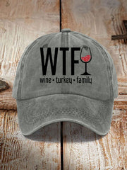 Unisex Wine Turkey Family Print Hat