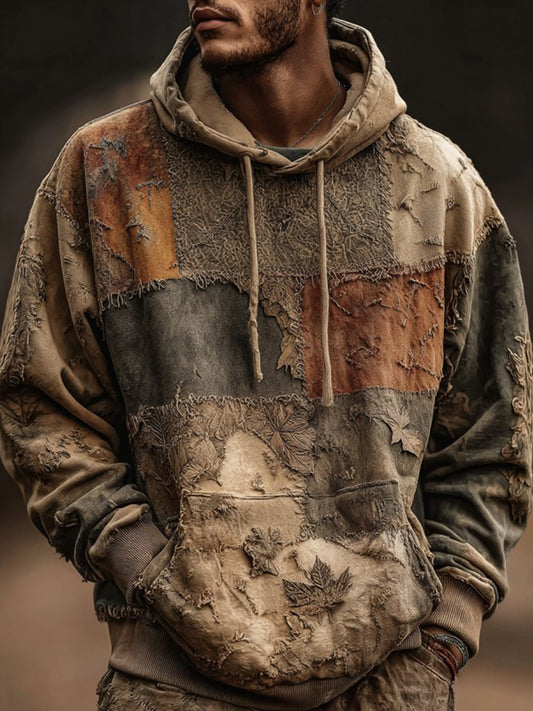Men's Autumn Fallen Printed Hoodie