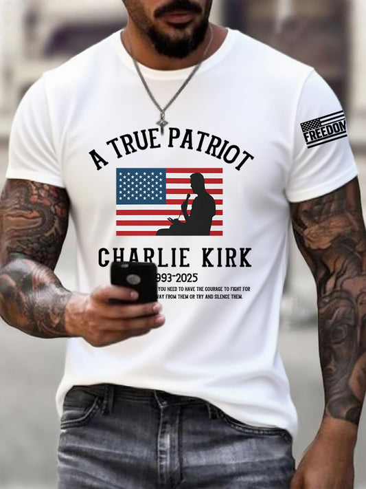 Men's A True Patriot R.I.P Charlie Kirk Tee