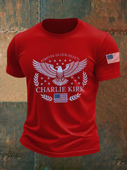 Men's Forever In Our Heart R.I.P Charlie Kirk Tee
