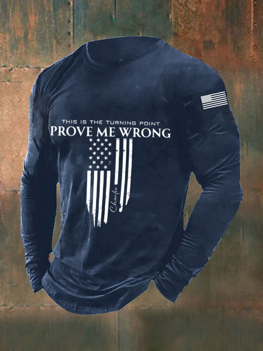 Men's Patriotic Long Sleeve T-Shirt