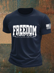 Men's Freedom Printed Casual T-shirt