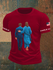 Men's A True Patriot Printed Casual T-Shirt