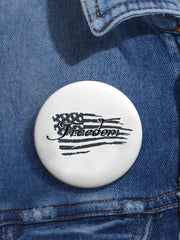 Unisex Freedom Flag Print Pins