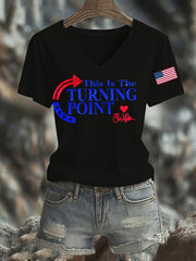 Women's This Is The Turning Point Printed T-shirt