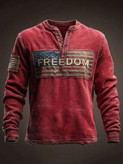 Men's Freedom Printed Casual T-shirt