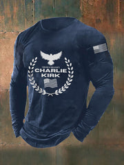 Men's Patriot Print Long Sleeve T-Shirt