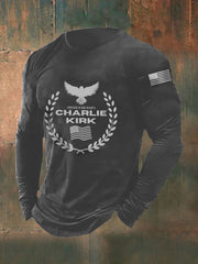 Men's Patriot Print Long Sleeve T-Shirt