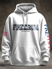 Men's Freedom USA Flag Printed Hoodie