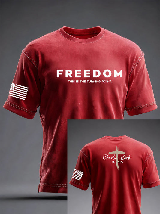 Men's Freedom Is Not Free R.I.P Charlie Kirk Short Sleeve T-shirt