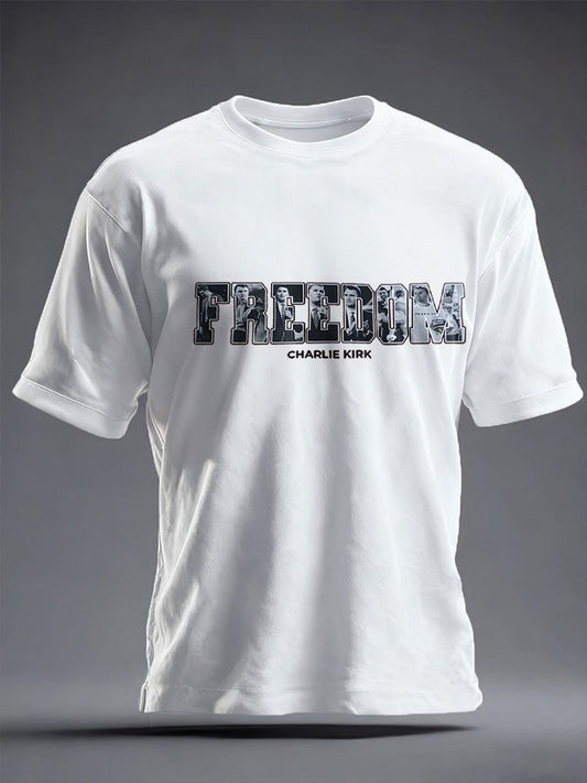 Men's Freedom True Patriot Memorial Printed T-shirt