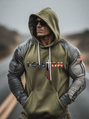 Men's Freedom Printed Casual Hoodie