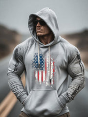 Men's Freedom Printed Casual Hoodie