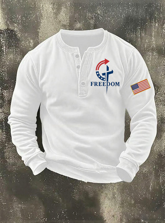Men's Freedom Faith Printed Sweatshirt
