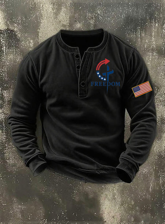 Men's Freedom Faith Printed Sweatshirt