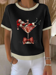 Women's Santa Claus Printed Sweater