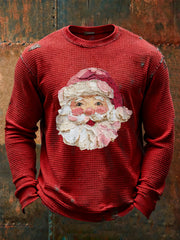 Men's Christmas Waffle Casual T-shirt