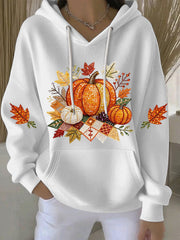Women's Thanksgiving Print Casual Hoodie