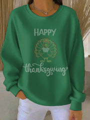 Women's Thanksgiving Print Casual Sweatshirt