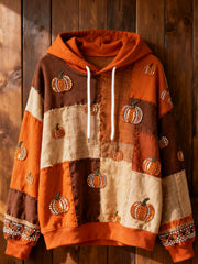 Women's Thanksgiving Print Casual Hoodie