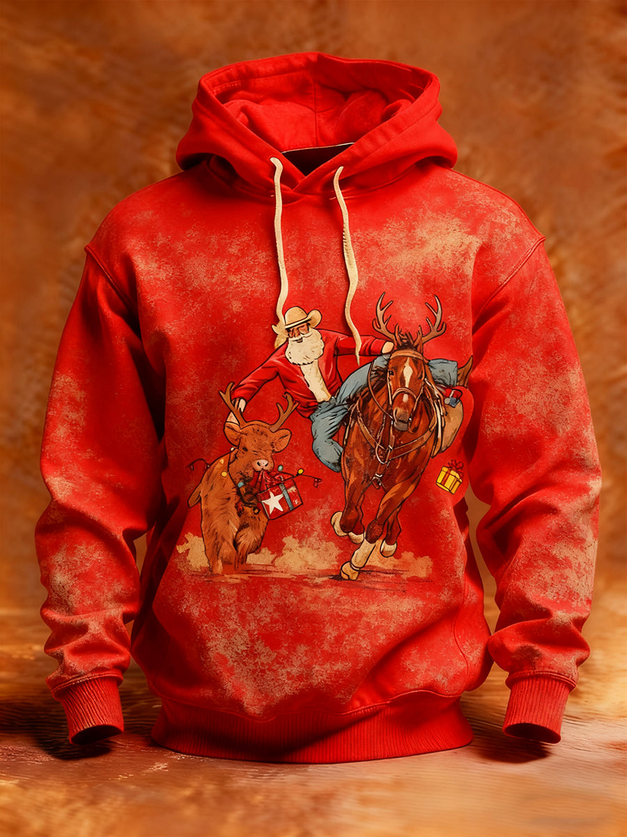 Men's Western Christmas Hoodie