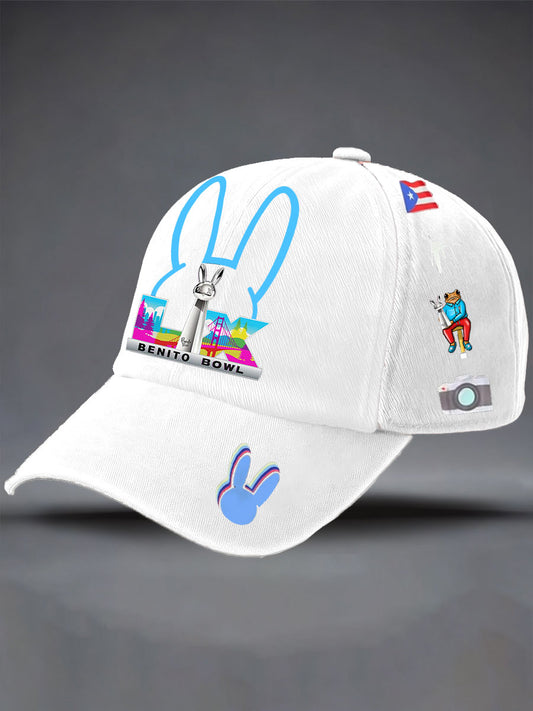 Unisex Bunny Music Football Lover Printed Hat