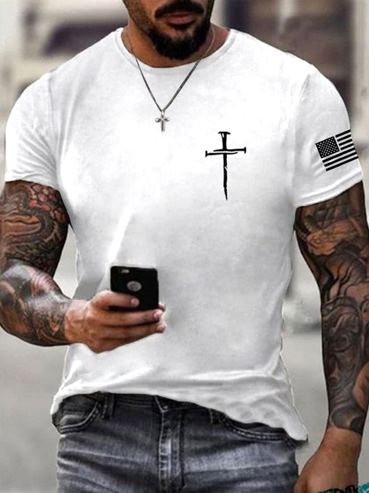 Men's Jesus The Way The Truth The Life John 14:6 Christian Cross Short Sleeve T-shirt