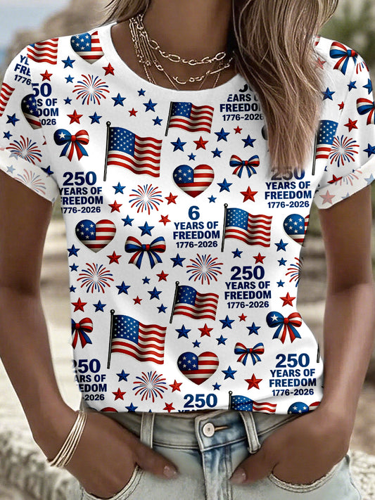 Women's American 250th Anniversary Print T-Shirt