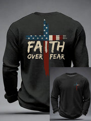 Men's Faith Over Fear Waffle Long Sleeve T-Shirt