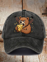 Unisex Bears Eating Cheese Football Lover Print Hat