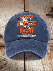 Unisex Good Better Best Print Football Fans Print Hat
