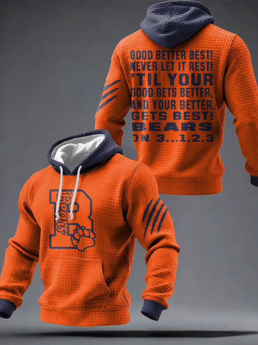 Men's Bears Best Football Lover Printed Hoodie