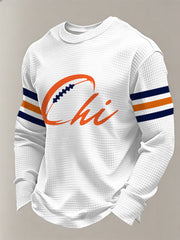 Men's Football Fans Gameday Casual Waffle Long Sleeve T-Shirt