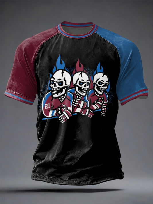 Men's Ice Hockey Print Casual T-shirt