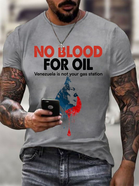 Men's No Blood For Oil Short-sleeved T-shirt