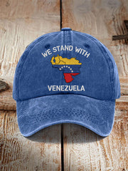 Unisex We Stand With Venezuela Print Hat