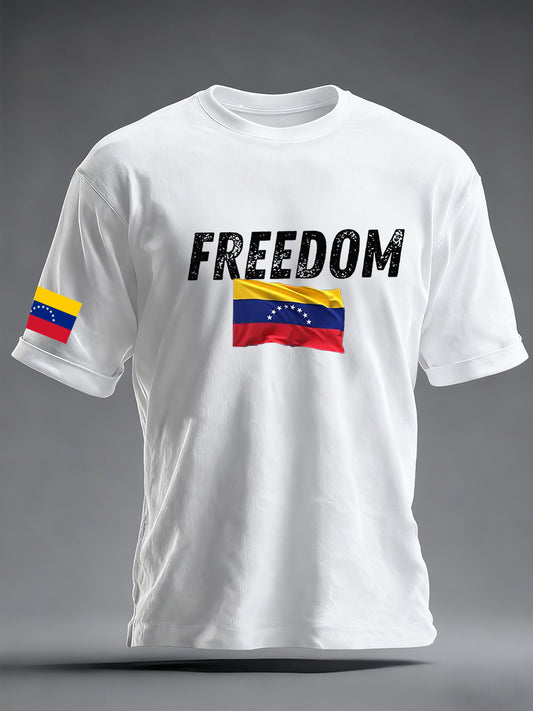 Men's Freedom Venezuela Short Sleeve T-shirt