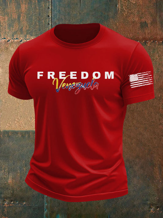 Men's Freedom Venezuela Printed T-shirt
