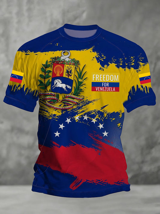 Men's Freedom Venezuela Short Sleeve T-shirt