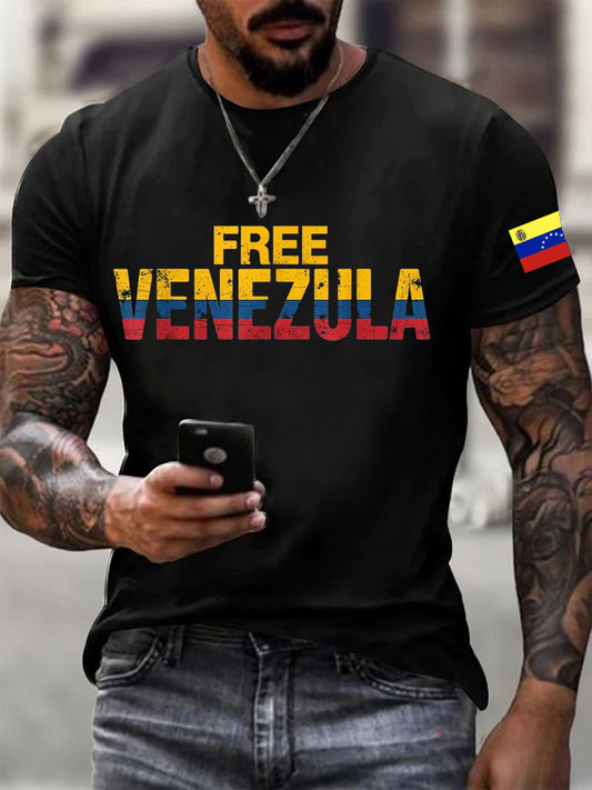 Men's Free Venezuela Printed T-shirt