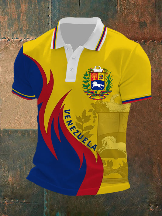 Men's Venezuelan Print Casual Top