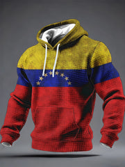 Men's Venezuela Checkered Cotton Hoodie